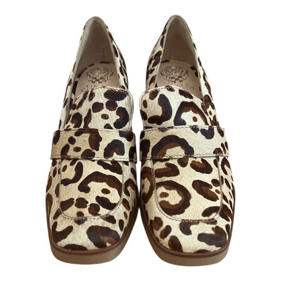 Steve Madden Ezerna Leopard Print Block Heel Loafer Pumps Size 9 - Picture 3 of 13